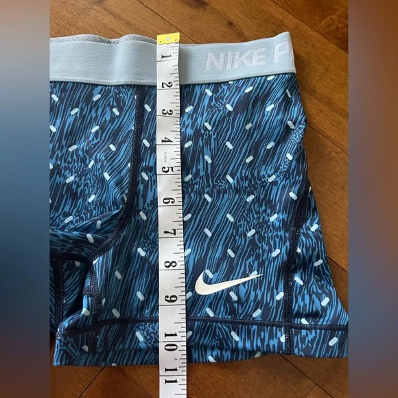 Nike Pro Compression Shorts Size Small Blue Pattern Print - Picture 5 of 6